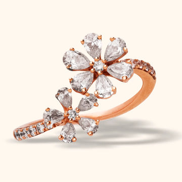 Fancy Floral Diamond Ring